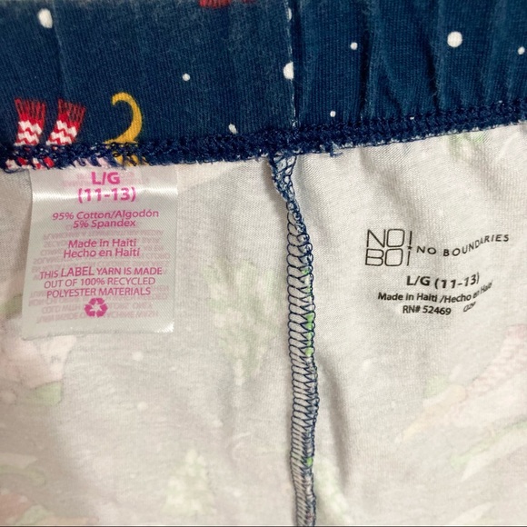 DACSHUND Dog Blue Holiday Festive Fleece Warm Pajama Pants Juniors Large - Picture 14 of 16